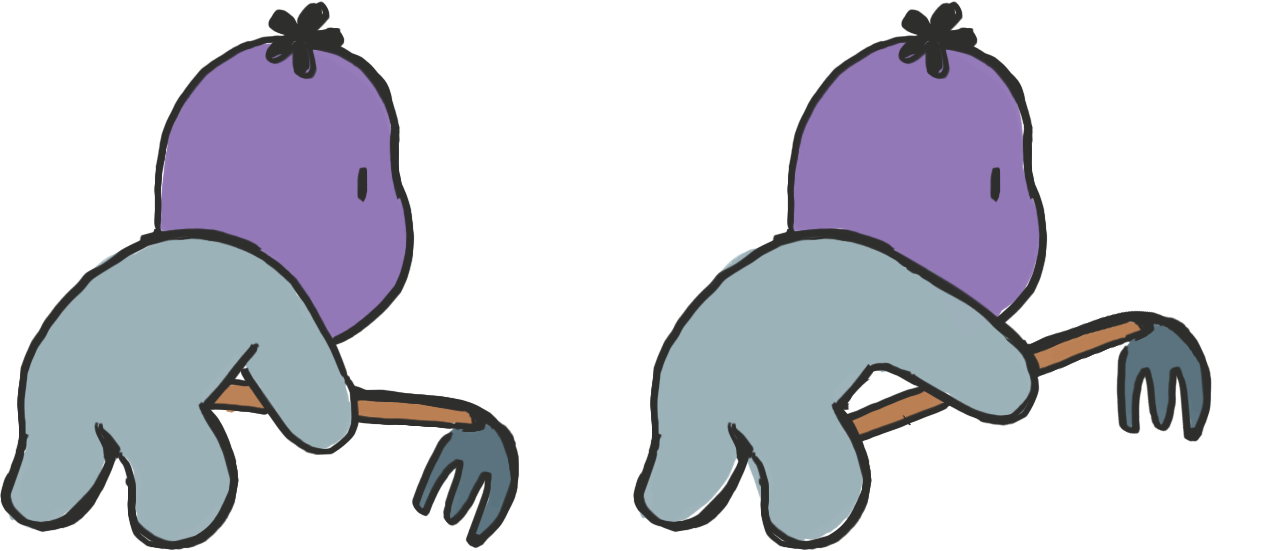 ワルナスビを刈るナスくん